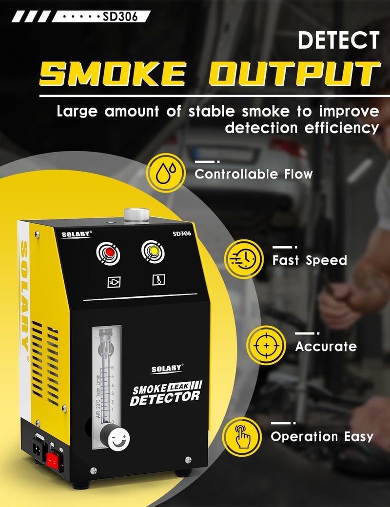 Solary Automotive EVAP Smoke Machine Test - 12V DC Vacuum Smoke Leak Detector with Built-in Air Pump - Image 3